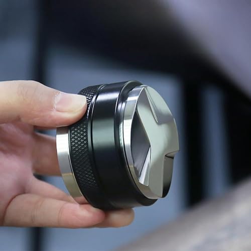 Einstellbare Höhe Kaffeeverteiler, Edelstahl Dual Head Coffee Leveler, Anti-Rutsch-Diamantmuster-Werkzeug für die Verwendung von Home Cafe Bar, Einfach zu Bedienen und Sauber (58MM) von Dilwe