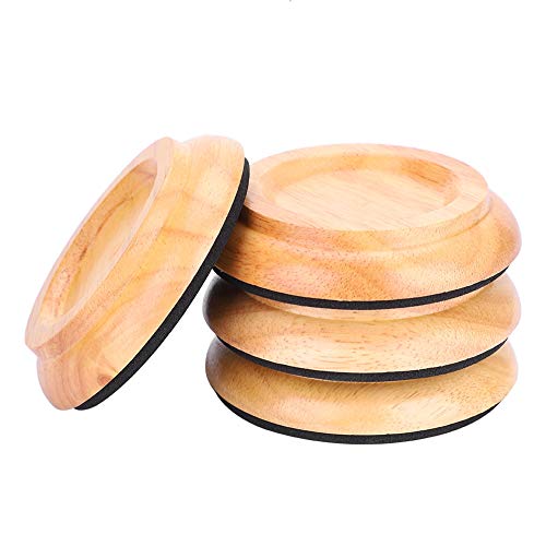 Holz Klavier Fuß Pads, 4 Stücke Runde Klavier Fuß Pads Set, Klavier Caster Cups, Pianofusspads für aufrecht Standing Piano, Klavierzubehör für Home, School, Music Studio von Dilwe