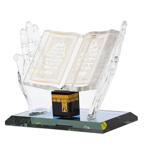 Islamische Dekor Muslim Kristall Sammlerfiguren für Home Decor Home Tischdekoration Kaba Replica Model Showpiece Buchstütze Eid Geschenk von Dilwe