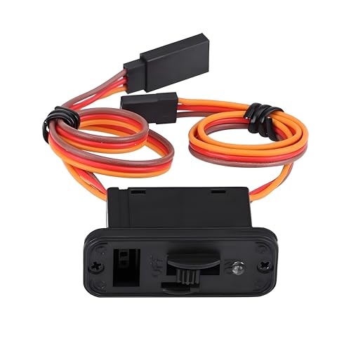 RC Schalter, DC 12A - 6-12V - mit LED - JR On/Off Stecker Ein/Aus, Mini Kippschalter RC Netzschalter Schalter Modellbau für RC Auto/Boot/Flugzeug/Modell, Mehrzweck, 1 Stück RC Schalter, DC 12A - 6-12V - mit LED - JR On/Off Stecker Ein/Aus, Mini Kippschalter RC Netzschalter Schalter Modellbau für RC Auto/Boot/Flugzeug/Modell, Mehrzweck, 1 Stück von Dilwe