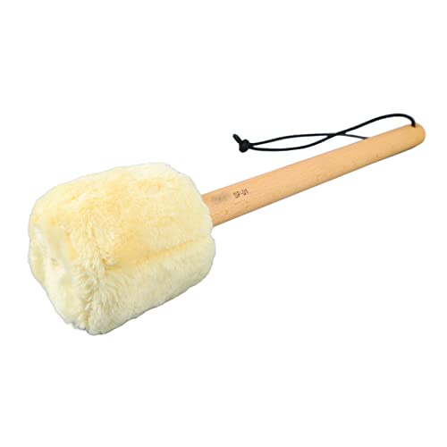 Trommelschlägel, Holz und Filz, Rutschfester, Weicher Filz, Schlagzeugschlägel, Bassdrum-Percussion-Schlägel, Geeignetes Paar Zubehör für Percussion (Beige SP 01 37cm) von Dilwe