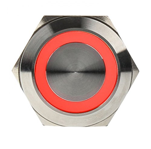 DimasTech PD064 - computer cooling components (Computer case, Push button, Stainless steel, LED, Red) von DimasTech