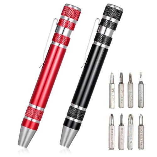 Dimeho Präzisionsschraubendreher 8-in-1, Kleines Präzisionsschraubendreher-Set Magnetisches Mini-Reparaturwerkzeug-Set Mikro-Präzisions-Schraubendreher-Set für Elektronik Brillen Uhren Ring-Türklingel von Dimeho