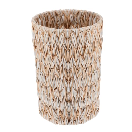 Dimeho Weiden-Abfalleimer für Badezimmer, handgewebt, Wasserhyazinthe, dekorativer Boho-Mülleimer, Seegras, Aufbewahrungs-Mülleimer für Zuhause, Schlafzimmer, Badezimmer, Küche, Wohnzimmer von Dimeho