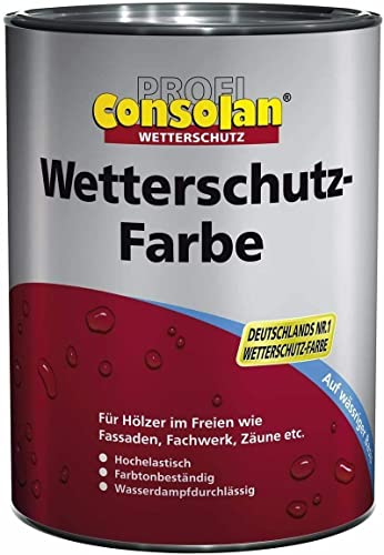 Consolan Profi Wetterschutzfarbe Holzschutz außen 0,75Liter Ral 7016 Anthrazitgrau von Dimensa