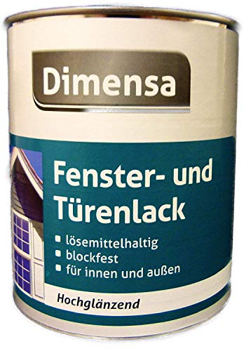 DIMENSA Fenster-Türenlack | Innen & Außen | hochglänzend | weiß | versch. Größen (0,75 L) von Dimensa
