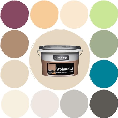 Dimensa bunte Wandfarbe 2 5 Liter 07 havanna beige grau von Dimensa