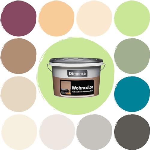 Dimensa Wohncolor bunte Wandfarbe hell-grün 2,5 Liter, Apfelgrün hell-grün Dimensa Wohncolor bunte Wandfarbe hell-grün 2,5 Liter, Apfelgrün hell-grün von Dimensa