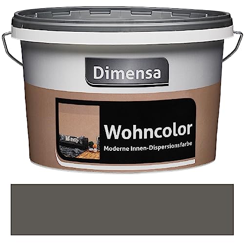 Dimensa Wohncolor bunte Wandfarbe rock dunkel-grau 2,5 Liter von Dimensa