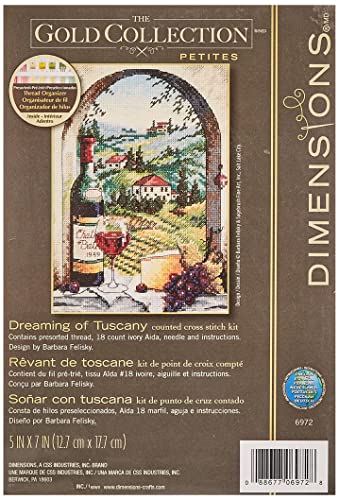 Dimensions Gold Collection – Kreuzstich-Set mit Zahlenangaben – Dreaming of Tuscany – 06972 – Handarbeit für Erwachsene – Aida-Stoff (Fadenzahl 18) – 13 x 18 cm Dimensions Gold Collection – Kreuzstich-Set mit Zahlenangaben – Dreaming of Tuscany – 06972 – Handarbeit für Erwachsene – Aida-Stoff (Fadenzahl 18) – 13 x 18 cm von Dimensions