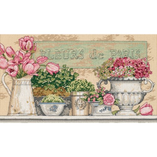 Dimensions Gezählter Kreuzstick Set, Flowers of Paris, Beige Dimensions Gezählter Kreuzstick Set, Flowers of Paris, Beige von Dimensions