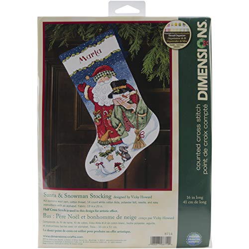 DIMENSIONS 8714 Santa and Snowman, Multi-Colour von Dimensions