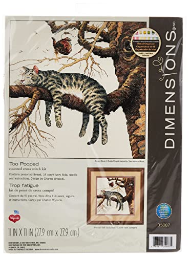 Dimensions – Kreuzstich-Set mit Zahlenangaben – Too Pooped – 35087 – Handarbeit für Erwachsene – Aida-Stoff (Fadenzahl 14) – 28 x 28 cm Dimensions – Kreuzstich-Set mit Zahlenangaben – Too Pooped – 35087 – Handarbeit für Erwachsene – Aida-Stoff (Fadenzahl 14) – 28 x 28 cm von Dimensions