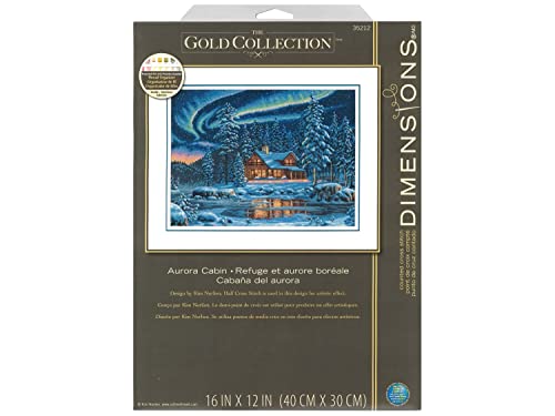 Dimensions Gold: Counted Cross Stitch: Aurora Cabin von Dimensions