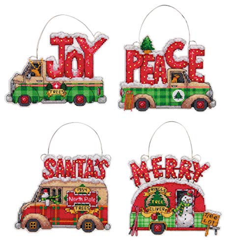 Dimensions Stickpackung mit Zählmuster: Ornament Set: Holiday Truck von Dimensions