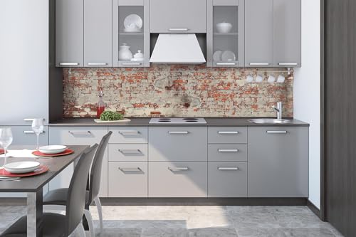 Dimex Küchenrückwand Folie Selbstklebend Alter BACKSTEINMAUERHINTERGRUND 260 x 60 cm | Klebefolie - Dekofolie - Spritzschutz für Küche | Made in EU Dimex Küchenrückwand Folie Selbstklebend Alter BACKSTEINMAUERHINTERGRUND 260 x 60 cm | Klebefolie - Dekofolie - Spritzschutz für Küche | Made in EU von Dimex