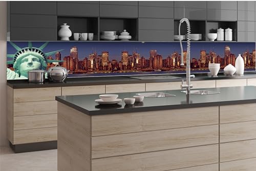 DIMEX Küchenrückwand Folie Selbstklebend Freiheitsstatue 350 x 60 cm | Klebefolie - Dekofolie - Spritzschutz für Küche | Made in EU von DIMEX