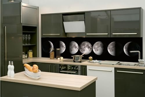 Dimex Küchenrückwand Folie Selbstklebend MONDPHASEN 260 x 60 cm | Klebefolie - Dekofolie - Spritzschutz für Küche | Made in EU von Dimex