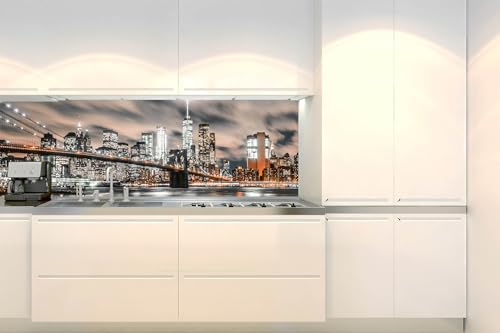 DIMEX Küchenrückwand Folie Selbstklebend Manhattan 180 x 60 cm | Klebefolie - Dekofolie - Spritzschutz für Küche | Made in EU von DIMEX