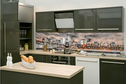 Dimex Küchenrückwand Folie Selbstklebend Manhattan 260 x 60 cm | Klebefolie - Dekofolie - Spritzschutz für Küche | Made in EU von Dimex