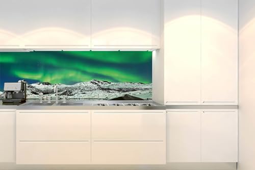 DIMEX Küchenrückwand Folie Selbstklebend POLARLICHT 180 x 60 cm | Klebefolie - Dekofolie - Spritzschutz für Küche | Made in EU von DIMEX