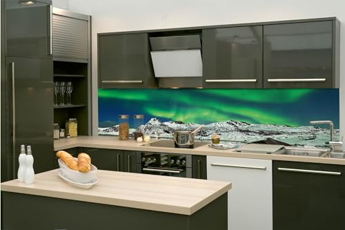 DIMEX Küchenrückwand Folie Selbstklebend POLARLICHT 260 x 60 cm | Klebefolie - Dekofolie - Spritzschutz für Küche | Made in EU von DIMEX