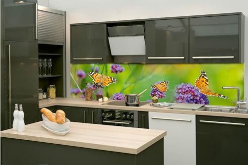 Dimex Küchenrückwand Folie Selbstklebend Schmetterlinge 260 x 60 cm | Klebefolie - Dekofolie - Spritzschutz für Küche | Made in EU von Dimex