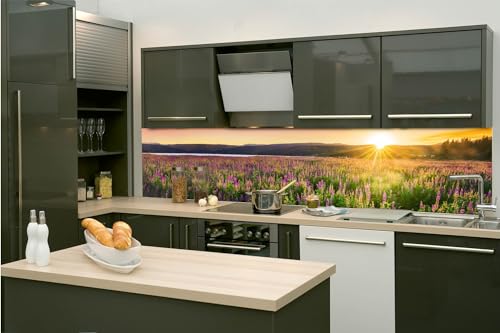 DIMEX Küchenrückwand Folie Selbstklebend Sonnenuntergang Field 260 x 60 cm | Klebefolie - Dekofolie - Spritzschutz für Küche | Made in EU von DIMEX