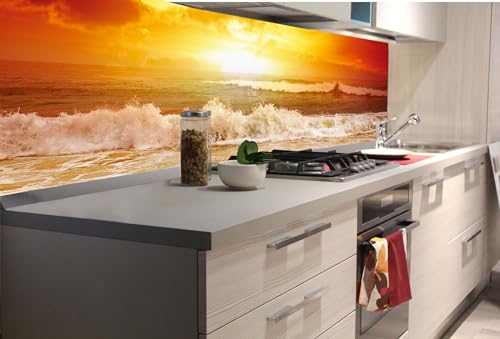 Dimex Küchenrückwand Folie Selbstklebend Sonnenuntergang ÜBER DEM Meer 180 x 60 cm | Klebefolie - Dekofolie - Spritzschutz für Küche | Made in EU von Dimex