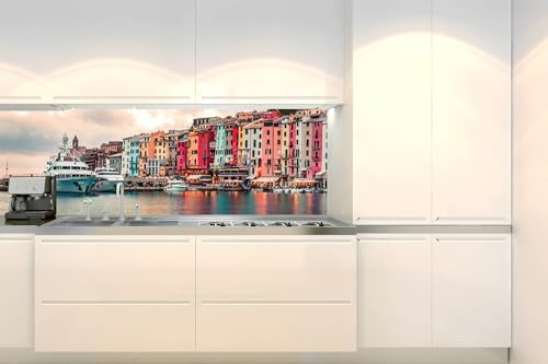 DIMEX Küchenrückwand Folie Selbstklebend Stadt PORTOVENERE 180 x 60 cm | Klebefolie - Dekofolie - Spritzschutz für Küche | Made in EU von DIMEX