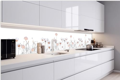 Dimex Küchenrückwand Folie Selbstklebend WEICHE Blumen 420 x 60 cm | Klebefolie - Dekofolie - Spritzschutz für Küche | Made in EU von Dimex
