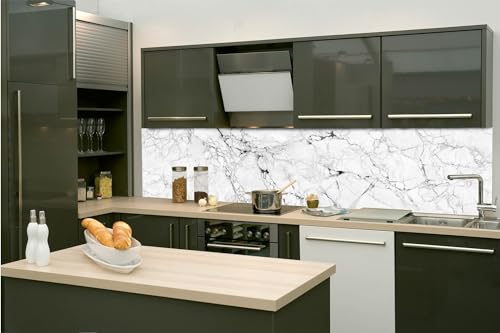 Dimex Küchenrückwand Folie Selbstklebend WEIßE MARMORSTRUKTUR 260 x 60 cm | Klebefolie - Dekofolie - Spritzschutz für Küche | Made in EU Dimex Küchenrückwand Folie Selbstklebend WEIßE MARMORSTRUKTUR 260 x 60 cm | Klebefolie - Dekofolie - Spritzschutz für Küche | Made in EU von Dimex