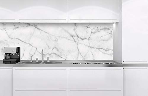 DIMEX Küchenrückwand Folie selbstklebend WEISSER MARMOR | Klebefolie - Dekofolie - Spritzschutz für Küche | Made in EU - 180 cm x 60 cm von DIMEX