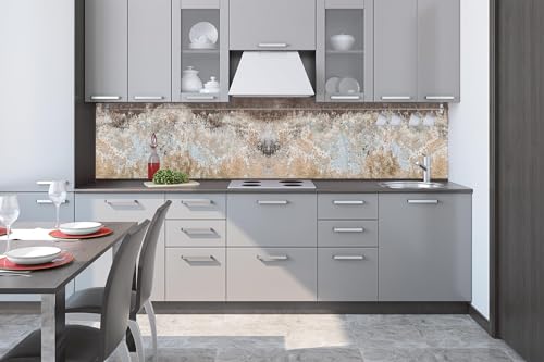 Küchenrückwand Folie Selbstklebend BETONWAND MIT Rissen 260 x 60 cm | Klebefolie - Dekofolie - Spritzschutz für Küche | Made in EU von Dimex