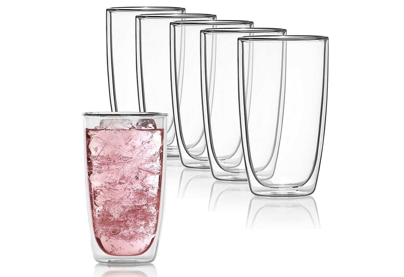 Dimono Latte-Macchiato-Tasse Doppelwandiges Trinkglas 450ml, Borosilikat-Glas, Wasser- Longdrink- & Cocktailgläser Dimono Latte-Macchiato-Tasse Doppelwandiges Trinkglas 450ml, Borosilikat-Glas, Wasser- Longdrink- & Cocktailgläser von Dimono