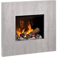 Dimplex Nissum Opti-myst Elektro Wandkamin: Betonoptik - Dekoholz mit Stehrost (gerade) - schwarz, pulverbeschichtet von Dimplex