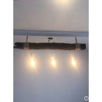 Dieses Hier Ist Bereit Zu Gehen | Holzlampe Seil Kronleuchter Wohndekor von DimsWoodenDesign
