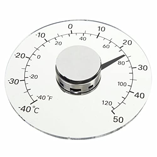 Fensterthermometer - Selbstklebendes Temperaturmessgerät | Wasserdichtes Thermometer mit transparentem Zifferblatt, keine Batterie erforderlich Dimweca von Dimweca