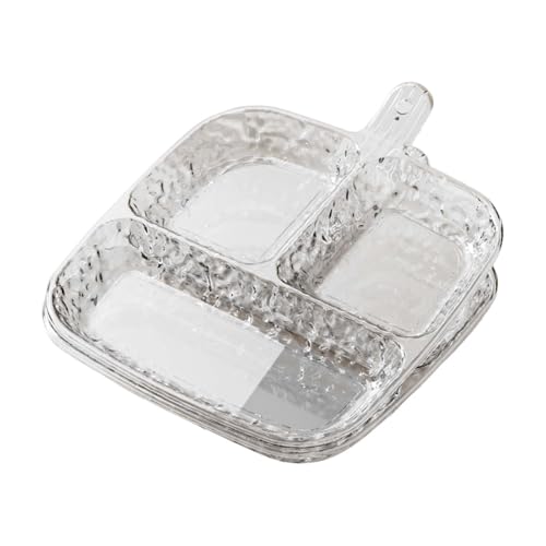 DimyFew 2er Pack Unterteilte Servierteller für Vorspeisen Und Desserts, Klar von DimyFew