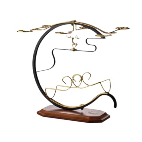 DimyFew 6 Hooked Goblet Rack Metal Hanging Cup Organizer für Bar Desktop Display von DimyFew