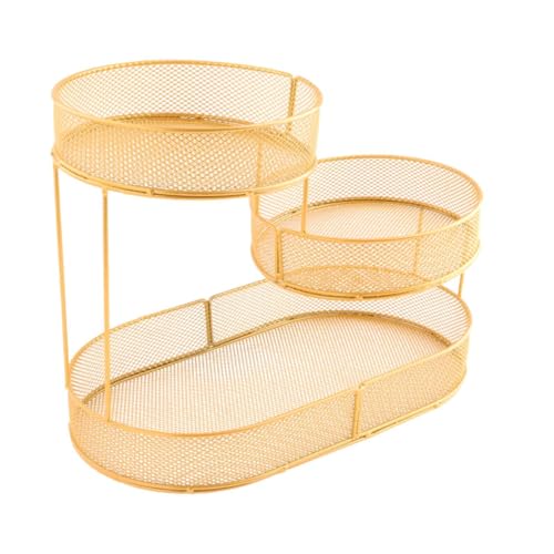 DimyFew Aufsatzkorb Aus Metalldraht für Obst, 3 Stufiger Organizer, Party Servierständer, Gold DimyFew Aufsatzkorb Aus Metalldraht für Obst, 3 Stufiger Organizer, Party Servierständer, Gold von DimyFew