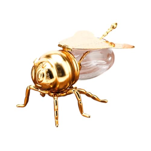 DimyFew Bienenförmige Honig Jar Würze Topf Zucker Schüssel Multifunktion für Party Küche, Golden DimyFew Bienenförmige Honig Jar Würze Topf Zucker Schüssel Multifunktion für Party Küche, Golden von DimyFew