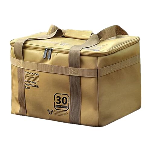 DimyFew 30 L isolierte Kühltasche große Kühltasche Rucksack für Camping, thermische Mittagessen Tasche auslaufsicher für Männer & Frauen, Küche Organiser für Picknick, Grillen, Outdoor Reisen, Khaki von DimyFew