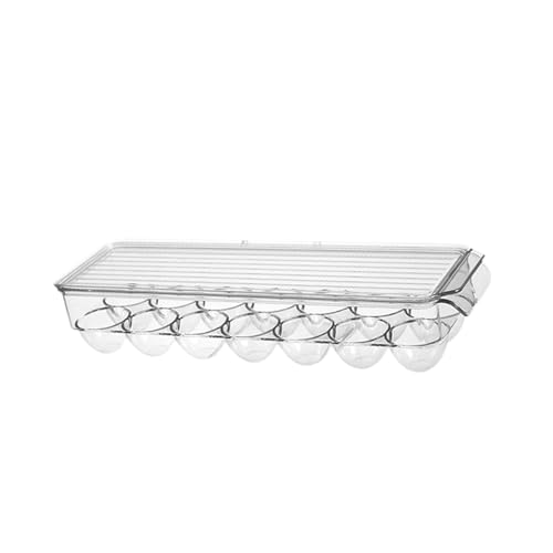 DimyFew Eierhalter Aufbewahrungsbox Stapelbarer Fridge Organizer Transparente Eierlagerbox Tragegriff Und Abdeckung für Kühlschrankorganisation Speisekammer, 14 Fächer DimyFew Eierhalter Aufbewahrungsbox Stapelbarer Fridge Organizer Transparente Eierlagerbox Tragegriff Und Abdeckung für Kühlschrankorganisation Speisekammer, 14 Fächer von DimyFew