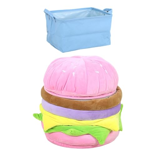 DimyFew Hamburger Hocker Fußhocker Aufbewahrungshocker Sitzbank Dekohocker mit Bequemem Flanellbezug Als Platzsparende Lösung für Den Flur Und Wohnzimmer, Rosa DimyFew Hamburger Hocker Fußhocker Aufbewahrungshocker Sitzbank Dekohocker mit Bequemem Flanellbezug Als Platzsparende Lösung für Den Flur Und Wohnzimmer, Rosa von DimyFew