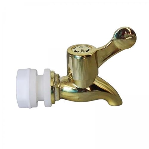 DimyFew Hochwertiger Zapfhahn Aus Edelstahl für Getränkespender Und Wasserbehälter, Gold, 2 STK. von DimyFew