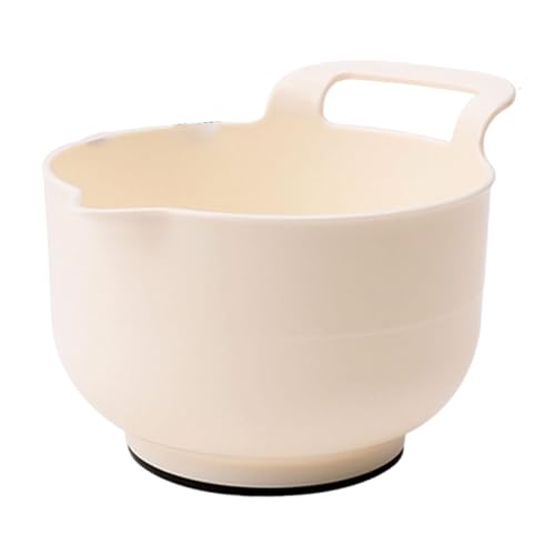 DimyFew Küchenmixschüssel mit Ausgießer, Stabiler Handgriff und Rutschfester Basis für Verschiedene Zwecke, Beige, 1 Liter DimyFew Küchenmixschüssel mit Ausgießer, Stabiler Handgriff und Rutschfester Basis für Verschiedene Zwecke, Beige, 1 Liter von DimyFew