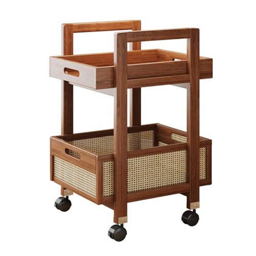 DimyFew Mehrzweckwagen mit 2 Ebenen Zur Aufbewahrung mit Rädern für Die Sofaseite, 30 cm x 30 cm x 57,2 cm DimyFew Mehrzweckwagen mit 2 Ebenen Zur Aufbewahrung mit Rädern für Die Sofaseite, 30 cm x 30 cm x 57,2 cm von DimyFew