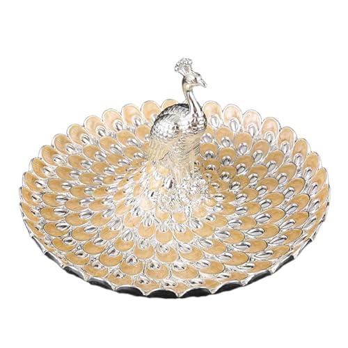 DimyFew Multifunktionaler Präsentationsteller für Desserts Und Schmuck auf Der Arbeitsplatte, Silber Orange Gelb von DimyFew