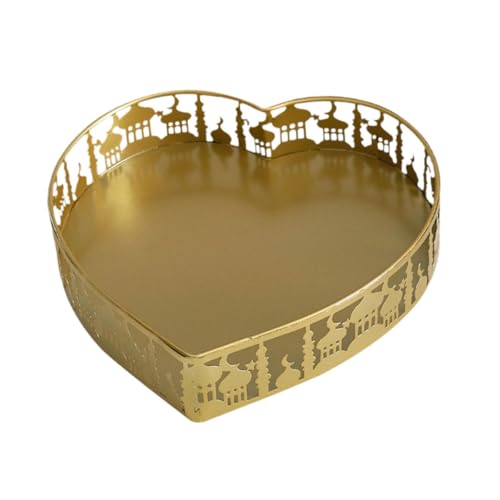 DimyFew Ramadan -Servierschale Ramadan Tischdekor für islamische Eid Mubarak Tablett für Hochzeit, Gold von DimyFew